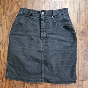 Banana Republic Black Denim Skirt Mini Size 10